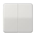 Jung - Enjoliveur 2 voies pour mécanisme variapush 1712DE / CD500 Gris clair