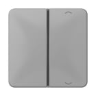 Jung - Touche 1 voie F40 avec flèches / CD 500 Gris