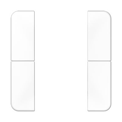 Jung - Kit touche complet 2 voies F50 / CD 500 Blanc