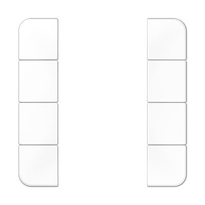 Jung - Kit touche complet 4 voies F50 / CD 500 Blanc