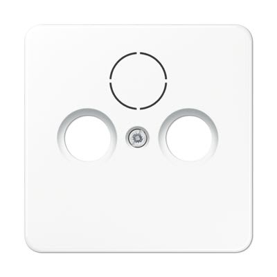 Jung - Enjoliveur pour prise TV-FM-SAT / CD 500 Blanc