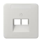 Jung - Enjoliveur pour prise IAE/UAE avec PE / CD 500 Gris clair