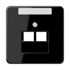 Jung - Enjoliveur pour prise IAE/UAE avec PE / CD 500 Noir