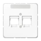 Jung - Enjoliveur RJ 45 double avec porte étiquette pour INFRA + cat.5 (7700 SDL)