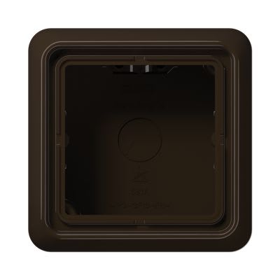 Jung - Boîtier saillie avec cadre 1 poste / CD 500 Brun
