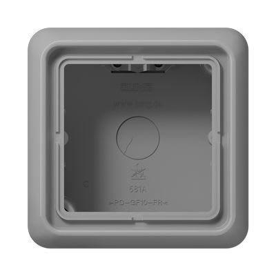 Jung - Boîtier saillie avec cadre 1 poste / CD 500 Gris