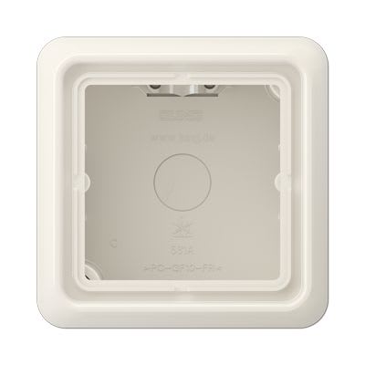 Jung - Boîtier saillie avec cadre 1 poste / CD 500 Ivoire
