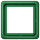 Jung - Cadre de fintion 1 poste / Série CD 500 Vert IP44