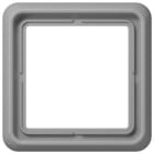 Jung - Cadre de fintion 1 poste / Série CD 500 Gris IP44