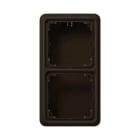 Jung - Boîtier saillie avec Cadre de fintion 2 postes / Série CD 500 Brun