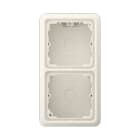 Jung - Boîtier saillie avec Cadre de fintion 2 postes / Série CD 500 Ivoire