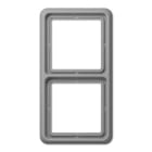 Jung - Cadre de fintion 2 postes / Série CD 500 Gris