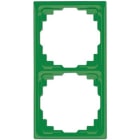 Jung - Cadre de fintion 2 postes goulotte / Série CD 500 Vert