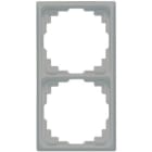Jung - Cadre de fintion 2 postes goulotte / Série CD 500 Gris
