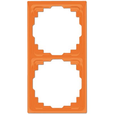 Jung - Cadre de fintion 2 postes goulotte / Série CD 500 Orange