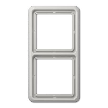 Jung - Cadre de fintion 2 postes / Série CD 500 Gris clair