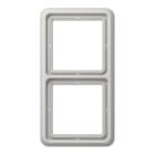 Jung - Cadre de fintion 2 postes / Série CD 500 Gris clair