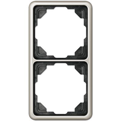 Jung - Cadre de fintion 2 postes / Série CD 500 Platine