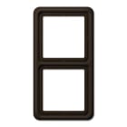 Jung - Cadre de fintion 2 postes / Série CD 500 Brun IP44