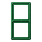 Jung - Cadre de fintion 2 postes / Série CD 500 Vert IP44