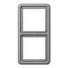 Jung - Cadre de fintion 2 postes / Série CD 500 Gris IP44