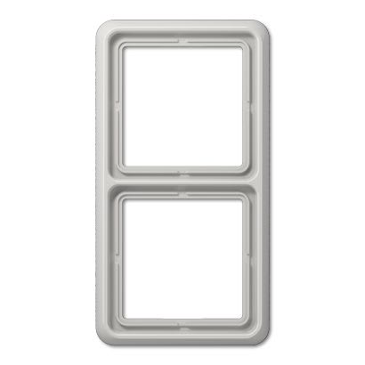 Jung - Cadre de fintion 2 postes / Série CD 500 Gris clair IP44