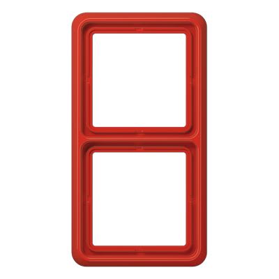 Jung - Cadre de fintion 2 postes / Série CD 500 Rouge IP44