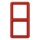 Jung - Cadre de fintion 2 postes / Série CD 500 Rouge IP44