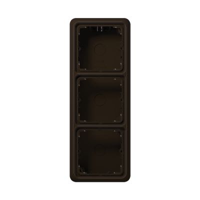 Jung - Boîtier saillie avec Cadre de fintion 3 postes / Série CD 500 Brun