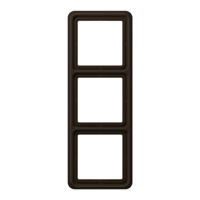 Jung - Cadre de fintion 3 postes / Série CD 500 Brun