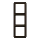 Jung - Cadre de fintion 3 postes / Série CD 500 Brun