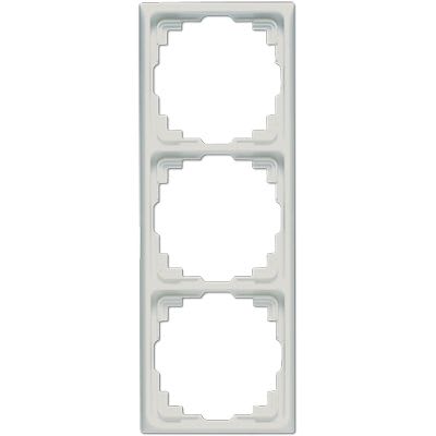 Jung - Cadre de fintion 3 postes goulotte / Série CD 500 Gris clair