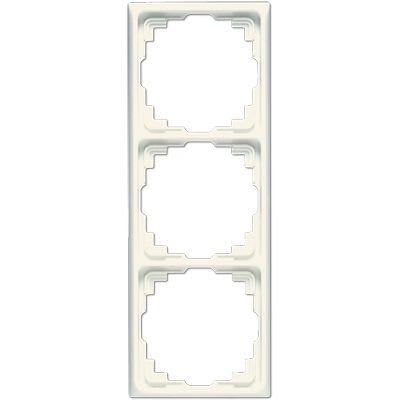 Jung - Cadre de fintion 3 postes goulotte / Série CD 500 Ivoire