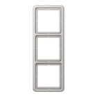 Jung - Cadre de fintion 3 postes / Série CD 500 Gris clair