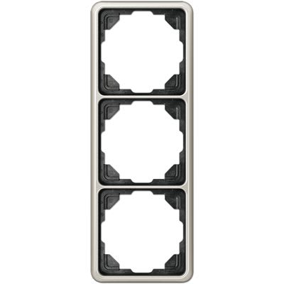 Jung - Cadre de fintion 3 postes / Série CD 500 Platine