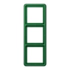 Jung - Cadre de fintion 3 postes / Série CD 500 Vert IP44