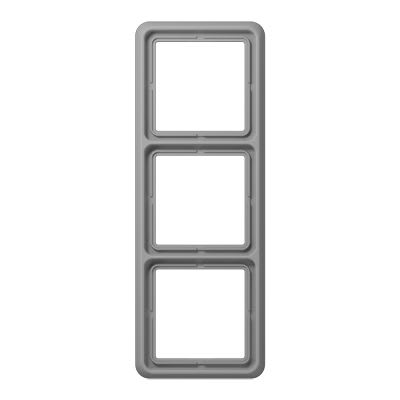 Jung - Cadre de fintion 3 postes / Série CD 500 gris IP44