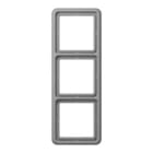 Jung - Cadre de fintion 3 postes / Série CD 500 gris IP44