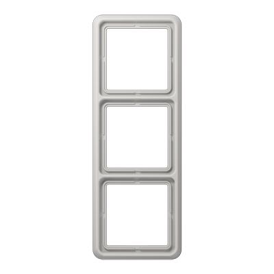 Jung - Cadre de fintion 3 postes / Série CD 500 Gris clair IP44