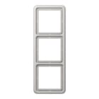 Jung - Cadre de fintion 3 postes / Série CD 500 Gris clair IP44