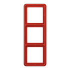 Jung - Cadre de fintion 3 postes / Série CD 500 Rouge IP44