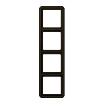 Jung - Cadre de fintion 4 postes / Série CD 500 Brun