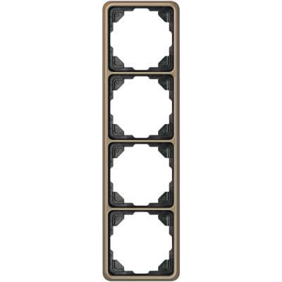 Jung - Cadre de fintion 4 postes / Série CD 500 Bronze