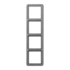 Jung - Cadre de fintion 4 postes / Série CD 500 Gris