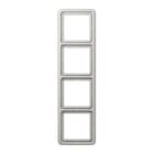 Jung - Cadre de fintion 4 postes / Série CD 500 Gris clair