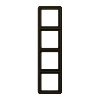 Jung - Cadre de fintion 4 postes / Série CD 500 Brun IP44