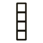 Jung - Cadre de fintion 4 postes / Série CD 500 Brun IP44