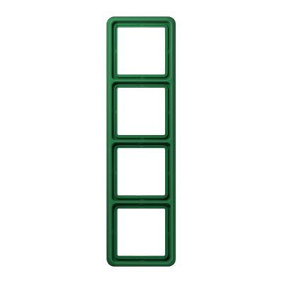 Jung - Cadre de fintion 4 postes / Série CD 500 Vert IP44