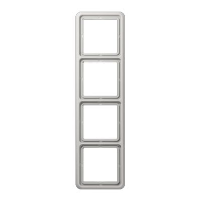 Jung - Cadre de fintion 4 postes / Série CD 500 Gris clair IP44