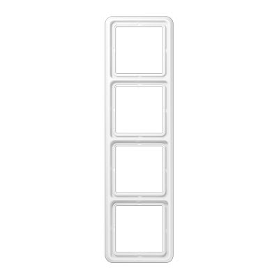 Jung - Cadre de fintion 4 postes / Série CD 500 Blanc IP44